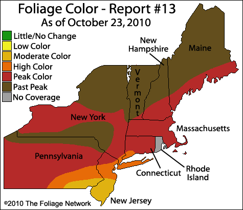 Current Fall Foliage Map