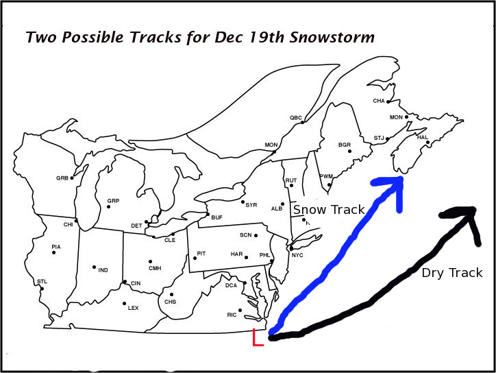 Two Tracks for Upcoming Storm
