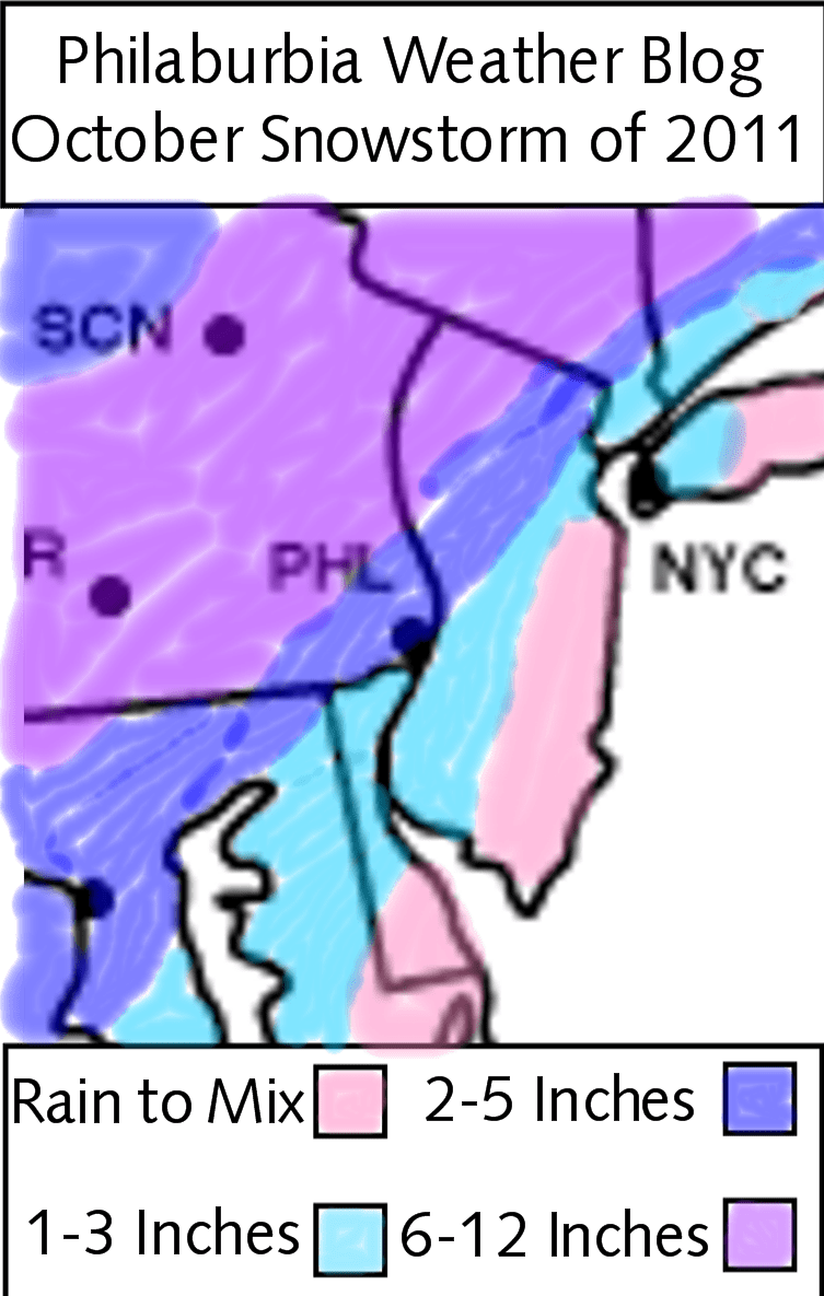 October Snowstorm Snow Map